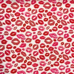 Glitter Jersey - Kiss White 5 Glitter Jersey - Kiss White -Croft Mill Store glitter jersey kiss white superior quality lips print pattern