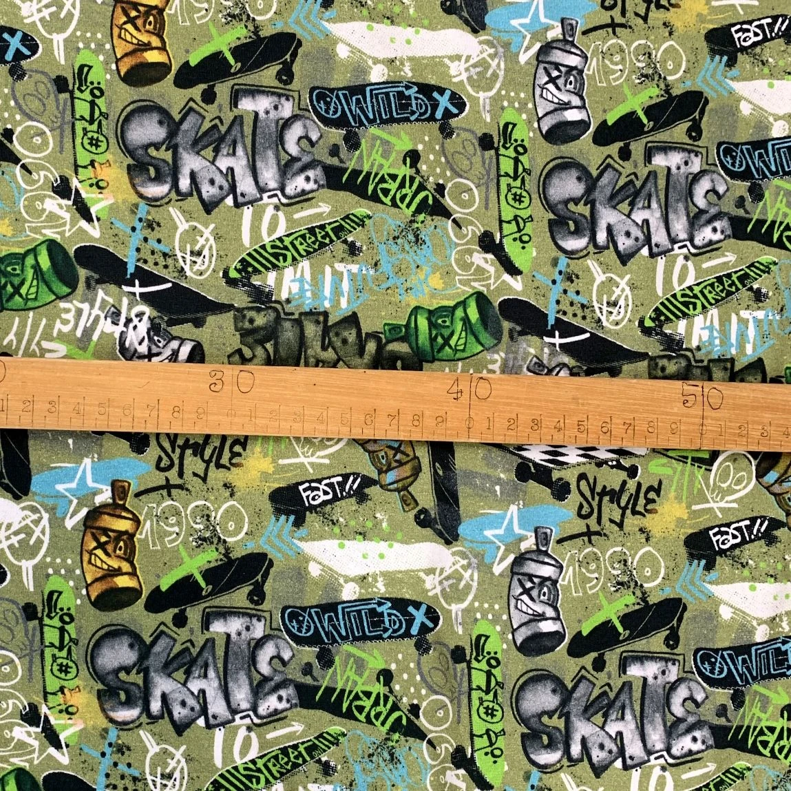 Graffiti Jersey - Olive 5 Graffiti Jersey - Olive - Image 3