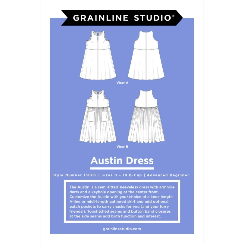 Grainline Studio - Austin Dress Pattern (Sizes 0-18) 3 Grainline Studio - Austin Dress Pattern (Sizes 0-18)