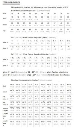 Grainline Studio - Austin Dress Pattern (Sizes 14-32) 24 Grainline Studio - Austin Dress Pattern (Sizes 14-32) -Croft Mill Store grainline studio austin dress pattern 14 32 measurements