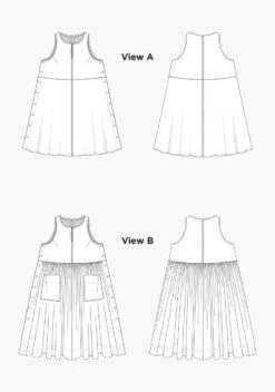 Grainline Studio - Austin Dress Pattern (Sizes 14-32) 25 Grainline Studio - Austin Dress Pattern (Sizes 14-32) -Croft Mill Store grainline studio austin dress pattern 14 32 sketch