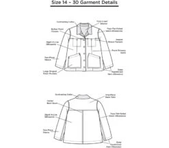 Grainline Studio - Thayer Jacket Pattern (Sizes 14-30) 19 Grainline Studio - Thayer Jacket Pattern (Sizes 14-30) -Croft Mill Store grainline studio thayer jacket pattern sizes 14 30 sketch