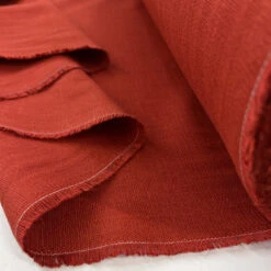 Buddy - Red 7 Buddy - Red -Croft Mill Store heavy viscose linen canvas fabric buddy red fold