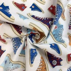 Combed Cotton - High Tops 8 Combed Cotton - High Tops -Croft Mill Store high top combe cotton trainer fabric cud