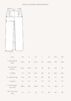 The Assembly Line - High-Waisted Trousers Pattern (XS-3XL) 27 The Assembly Line - High-Waisted Trousers Pattern (XS-3XL) -Croft Mill Store high waisted trousers pattern the assembly line finished