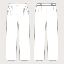 The Assembly Line - High-Waisted Trousers Pattern (XS-3XL) 29 The Assembly Line - High-Waisted Trousers Pattern (XS-3XL) -Croft Mill Store high waisted trousers pattern the assembly line sketch