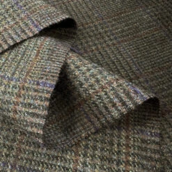 Highland Fling 9 Highland Fling -Croft Mill Store highland fling wool check tweed coating fabric fold