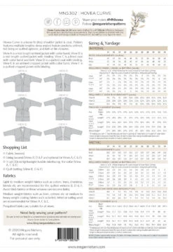 Megan Nielsen - Hovea Curve Jacket & Coat Pattern (Sizes 14-34) 12 Megan Nielsen - Hovea Curve Jacket & Coat Pattern (Sizes 14-34) -Croft Mill Store hovea curve jacket and coat pattern by megan nielsen backcover