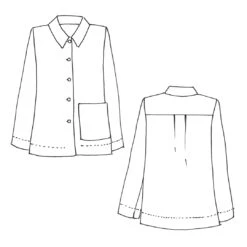 Tessuti - Ines Shirt Sewing Pattern (AUS 16-22) 29 Tessuti - Ines Shirt Sewing Pattern (AUS 16-22) -Croft Mill Store ines shirtsketch