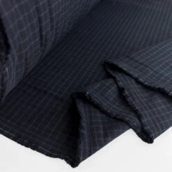Time Of Life - Navy 8 Time Of Life - Navy -Croft Mill Store italian check cotton trouser fabric time of life navy fold