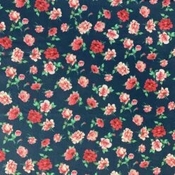 John Louden - Roses - Navy 8 John Louden - Roses - Navy -Croft Mill Store john louden roses navy pattern
