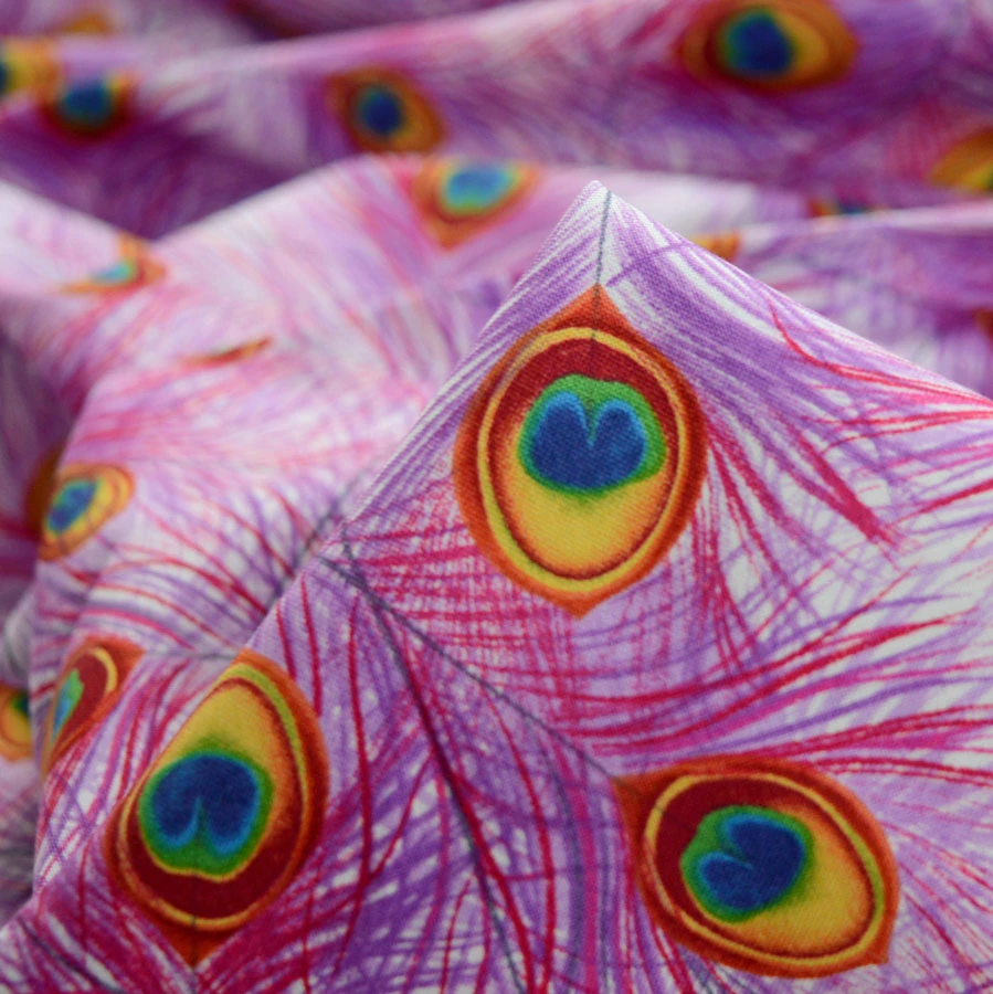 Cotton - Peacock Twerks - Pink 4 Cotton - Peacock Twerks - Pink - Image 2