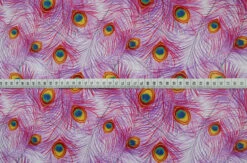 Cotton - Peacock Twerks - Pink 8 Cotton - Peacock Twerks - Pink -Croft Mill Store john louden true craft peacock twerk pink cotton fabric s