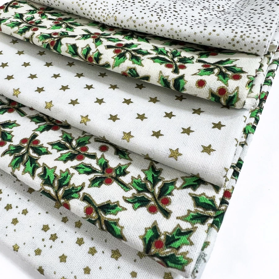 JL - Christmas Fat Quarter - Glitter And Gold 4 JL - Christmas Fat Quarter - Glitter And Gold - Image 2