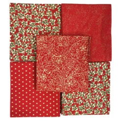 JL - Christmas Fat Quarter - Glitter And Red 7 JL - Christmas Fat Quarter - Glitter And Red -Croft Mill Store john louden christmas cotton fabric fat quarter glitter and red top