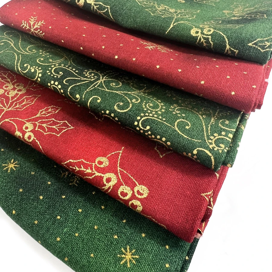 JL - Christmas Fat Quarter - Golden Holly 4 JL - Christmas Fat Quarter - Golden Holly - Image 2