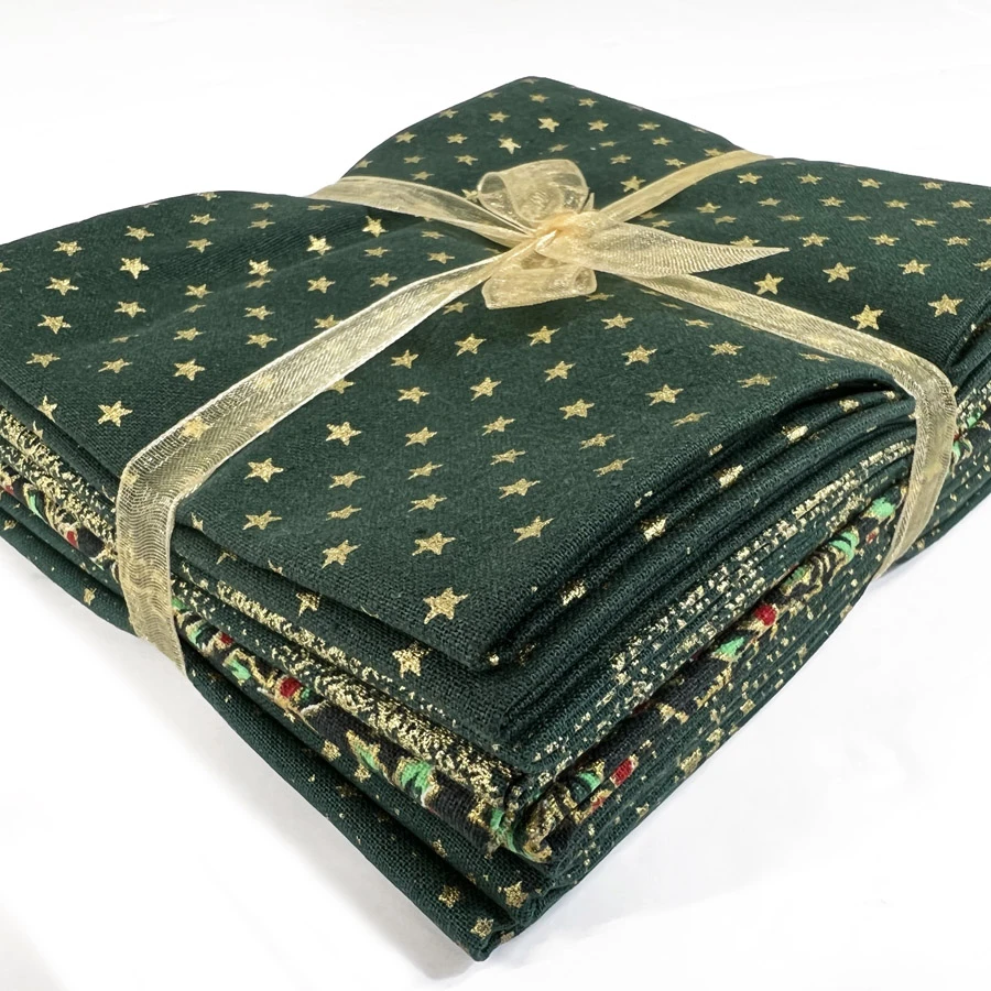 JL - Christmas Fat Quarter - Green Sparkle 3 JL - Christmas Fat Quarter - Green Sparkle