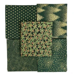 JL - Christmas Fat Quarter - Green Sparkle 7 JL - Christmas Fat Quarter - Green Sparkle -Croft Mill Store john louden christmas cotton fabric fat quarter green sparkle top