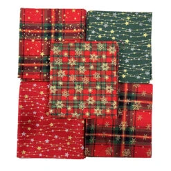 JL - Christmas Fat Quarter - Tartan Sparkle 7 JL - Christmas Fat Quarter - Tartan Sparkle -Croft Mill Store john louden christmas cotton fabric fat quarter tartan sparkle top