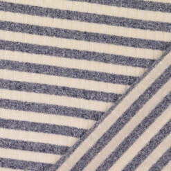 Jolly Jersey - Navy 8 Jolly Jersey - Navy -Croft Mill Store jolly jersey navy viscose polyester elastane striped knitted ribbed fabric fold