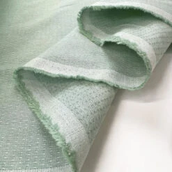 Jude - Green -Croft Mill Store jude cotton trousering fabric green fold