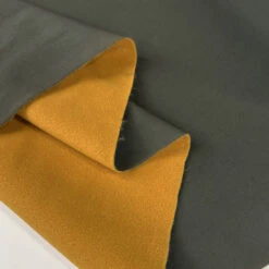 Soft Shell - Olive Mustard 6 Soft Shell - Olive Mustard -Croft Mill Store khaki green yellow soft shell coating fabric fold
