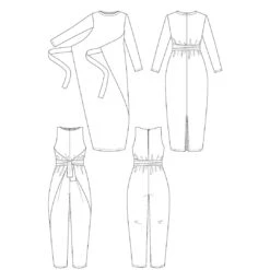 Named - Kielo Wrap Dress & Jumpsuit Pattern (UK 4-28) 21 Named - Kielo Wrap Dress & Jumpsuit Pattern (UK 4-28) -Croft Mill Store kielo wrap dress and jumpsuit pattern by named clothing nmp004 9