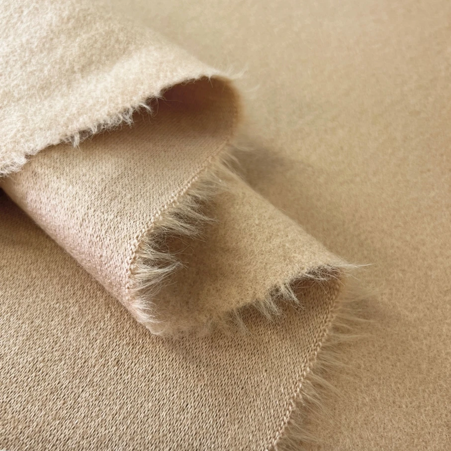 Knitted Mouflon Coating - Cream 3 Knitted Mouflon Coating - Cream