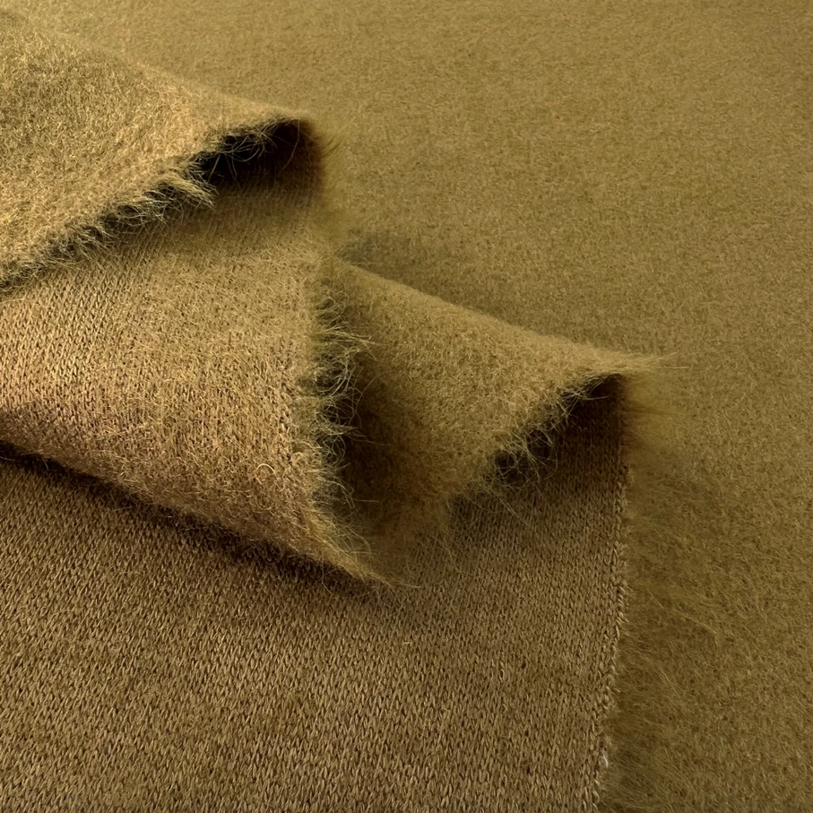 Knitted Mouflon Coating - Olive 3 Knitted Mouflon Coating - Olive