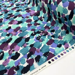 Liberty Bonded Cotton - Blue 7 Liberty Bonded Cotton - Blue -Croft Mill Store liberty bonded cotton blue abstract water resistant coating fabric roll