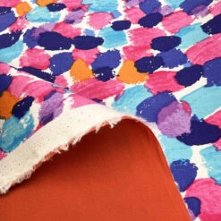 Liberty Bonded Cotton - Pink 6 Liberty Bonded Cotton - Pink -Croft Mill Store liberty bonded cotton pink abstract water resistant coating fabric fold