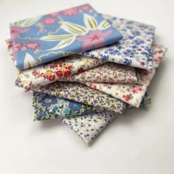 Craft Cotton Fat Quarter Bundle - Lilac/Pink 7 Craft Cotton Fat Quarter Bundle - Lilac/Pink -Croft Mill Store lilac pink cotton floral fat quarter bundle 2