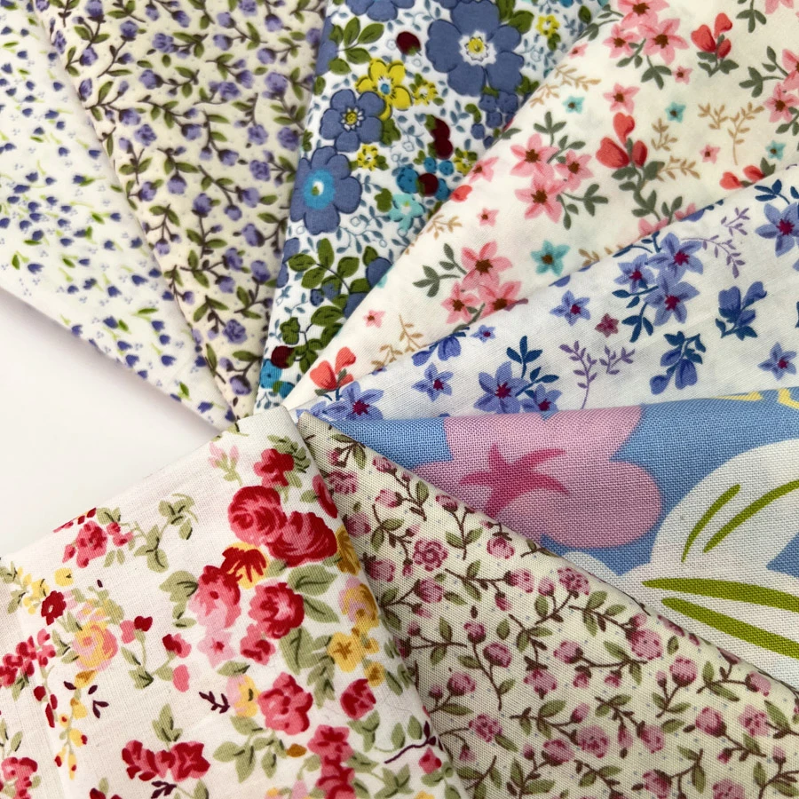 Craft Cotton Fat Quarter Bundle - Lilac/Pink 4 Craft Cotton Fat Quarter Bundle - Lilac/Pink - Image 2