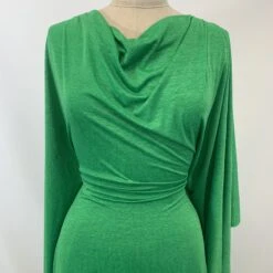 Linen Look Jersey -Croft Mill Store linen look jersey soft draping green material dress gallery