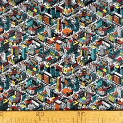 Premium Cotton - City Explorer 9 Premium Cotton - City Explorer -Croft Mill Store little johnny urban gamer premium cotton fabric city explorer ruler