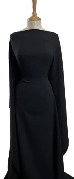 Lona Crepe - Black 9 Lona Crepe - Black -Croft Mill Store lona crepe black dressmaking fabric mannequin