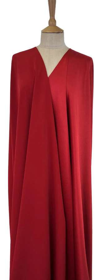 Luxury Satin Backed Crepe - Red 6 Luxury Satin Backed Crepe - Red - Image 4