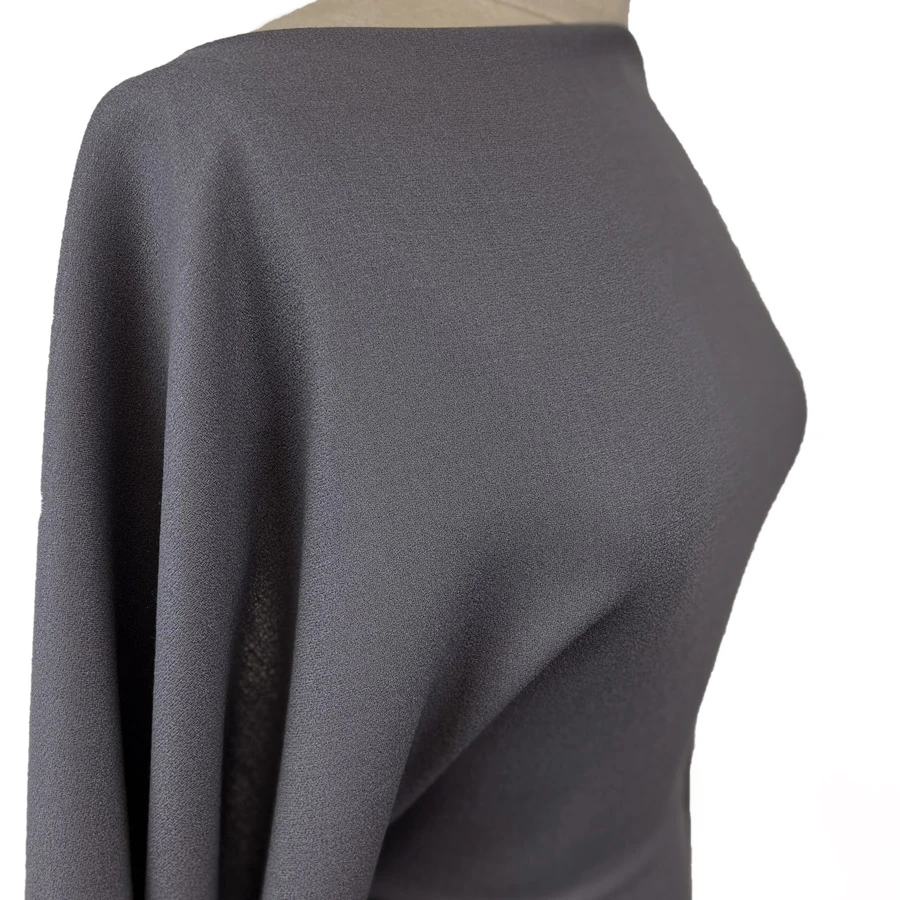 Pure Wool Crepe - Grey 7 Pure Wool Crepe - Grey - Image 5