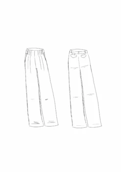 Maison Fauve - Brooklyn Trouser Pattern 19 Maison Fauve - Brooklyn Trouser Pattern -Croft Mill Store maison fauve brooklyn trousers sketch