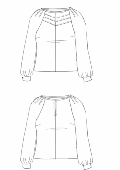 Maison Fauve - Chelsea Blouse Pattern 21 Maison Fauve - Chelsea Blouse Pattern -Croft Mill Store maison fauve chelsea blouse sketch
