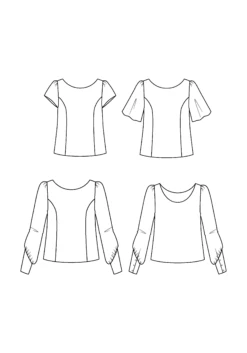 Maison Fauve - Cicadella Blouse Sewing Pattern -Croft Mill Store maison fauve cicadella blouse pattern sketch