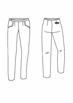 Maison Fauve - Loulou Cigarette Trousers Pattern 17 Maison Fauve - Loulou Cigarette Trousers Pattern -Croft Mill Store maison fauve loulou cigarette trousers sewing pattern sketch