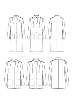 Maison Fauve - Tigris Coat Sewing Pattern 36 Maison Fauve - Tigris Coat Sewing Pattern -Croft Mill Store maison fauve tigris coat pattern sketch
