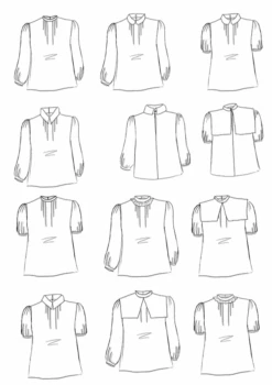 Maison Fauve - Tilda Blouse Pattern 17 Maison Fauve - Tilda Blouse Pattern -Croft Mill Store maison fauve tilda sketch