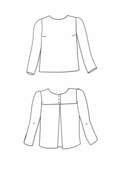 Maison Fauve - Violette Blouse Pattern -Croft Mill Store maison fauve violette sketch
