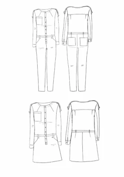 Maison Fauve - Vipère Jumpsuit Dress Pattern 30 Maison Fauve - Vipère Jumpsuit Dress Pattern -Croft Mill Store maison fauve vip re jumpsuit dress pattern sketch