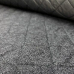 The Scholar - Quilted Wool 6 The Scholar - Quilted Wool -Croft Mill Store marl grey lined twill quilting fabric the scholar quilted wool cu