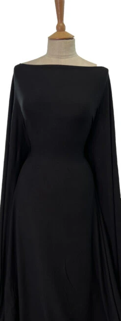 Mega - Interlock Black 7 Mega - Interlock Black -Croft Mill Store mega interlock black cotton knitted jersey fabric mannequin