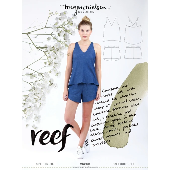 Megan Nielsen - Reef Camisole & Shorts Set Pattern (Sizes 0-20) 3 Megan Nielsen - Reef Camisole & Shorts Set Pattern (Sizes 0-20)