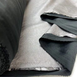 Leatherette - Pewter 6 Leatherette - Pewter -Croft Mill Store metallic leatherette fabric grey pewter fold